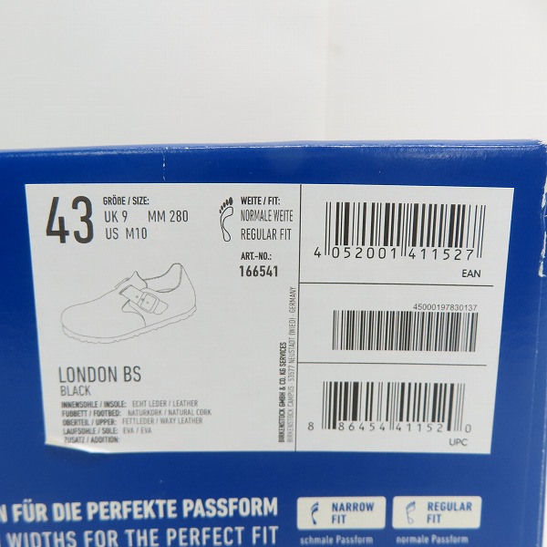 実際に弊社で買取させて頂いたBIRKENSTOCK/ビルケンシュトック LONDON BS レザースリッポン 166541 /43の画像 9枚目