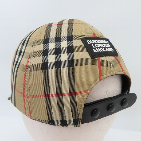 実際に弊社で買取させて頂いたBURBERRY/バーバリー ロゴアップリケ ヴィンテージチェック ベースボールキャップ 8026929/Mの画像 2枚目