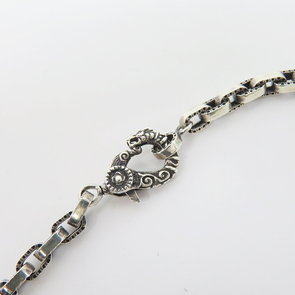 実際に弊社で買取させて頂いた【ギャラ付】LEATHERS & TREASURES/レザーズアンドトレジャーズ ハーフエングレイブリンクチェーン/マリアデザインペンダントの画像 5枚目