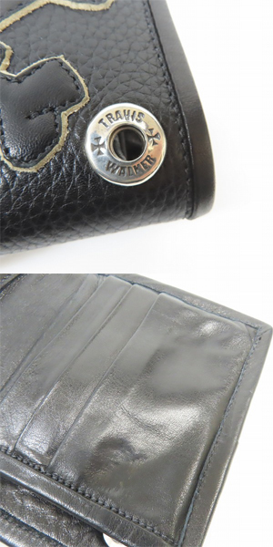 実際に弊社で買取させて頂いた【ギャラ付】TRAVIS WALKER/トラヴィスワーカー Small 3-Fold Wallet Skull&Bones スモール3フォールド レザー ウォレットの画像 7枚目