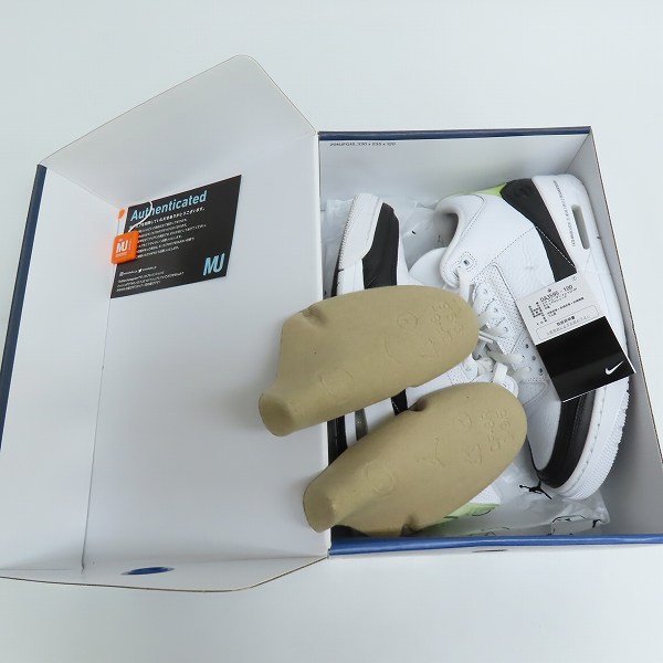 実際に弊社で買取させて頂いたFRAGMENT DESIGN×NIKE/フラグメントデザイン×ナイキ AIR JORDAN 3 エアジョーダン3 ホワイト/ブラック DA3595-100/27の画像 7枚目