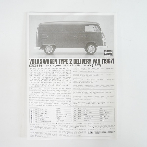実際に弊社で買取させて頂いた【未組立】Hasegawa/ハセガワ 1/24 フォルクスワーゲン タイプ2 デリバリーバン (1967) プラモデルの画像 1枚目