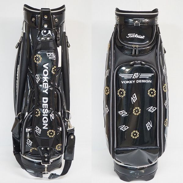 実際に弊社で買取させて頂いたTitleist/タイトリスト VOKEY DESIGN ボーケイ・デザイン 限定モデル CB4VW 9.5型 5分割キャディバッグ ブラックの画像 2枚目