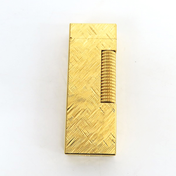 実際に弊社で買取させて頂いたdunhill/ダンヒル ガスライター サイドローラー クロスライン ゴールド