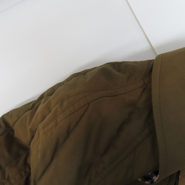 実際に弊社で買取させて頂いた【未使用/JPタグ】BURBERRY/バーバリー quilted gabardine coat キルティングコート 8002659/36の画像 6枚目