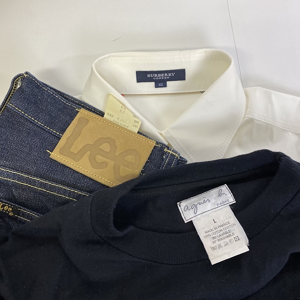 実際に弊社で買取させて頂いた【おまとめ品】アニエスベー/リー/バーバリー 等 メンズ/レディース デニムパンツ/半袖Tシャツ/長袖シャツ 他の画像 1枚目