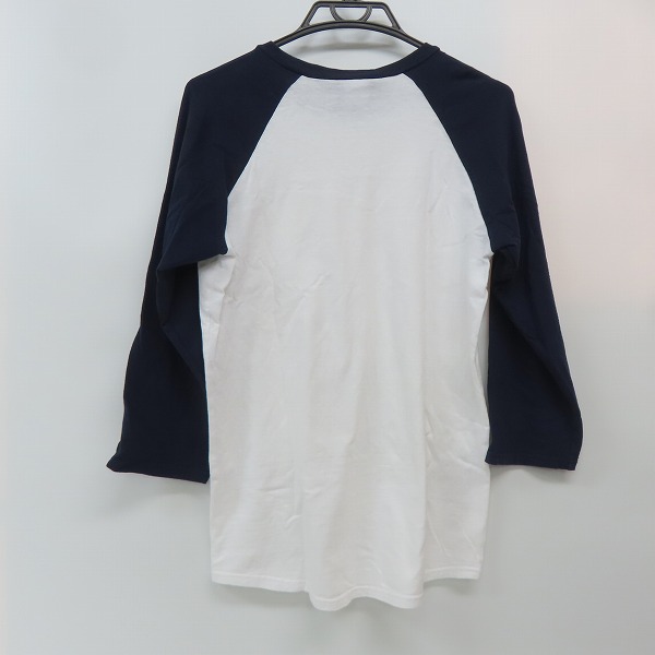 実際に弊社で買取させて頂いた(2)GOODENOUGH classics/グッドイナフ ロゴワッペン 7分袖 ラグランTシャツ ホワイト ネイビー/Mの画像 1枚目