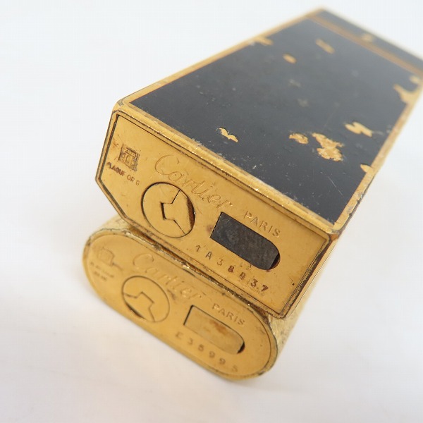 実際に弊社で買取させて頂いたCartier/カルティエ ゴールド ブラック ガスライター 2点セットの画像 2枚目