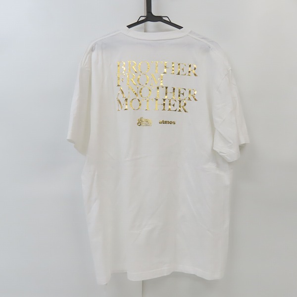 実際に弊社で買取させて頂いたatmos×Mr.Brothers/アトモス×ミスターブラザーズ BFAM ホワイト Tシャツ HENI-P-002/XL