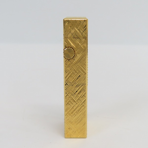 実際に弊社で買取させて頂いたdunhill/ダンヒル ガスライター サイドローラー クロスライン ゴールドの画像 2枚目