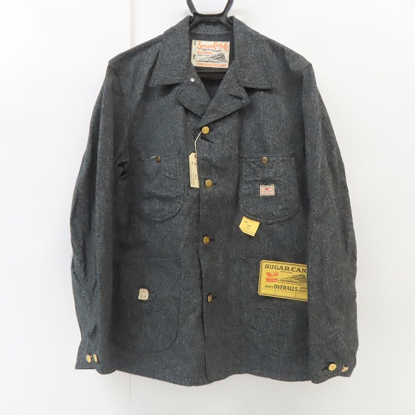 実際に弊社で買取させて頂いた【未使用】SUGAR CANE/シュガーケーン 9oz.BLACK COVERT WORK COAT ブラックコバート SC14373/42