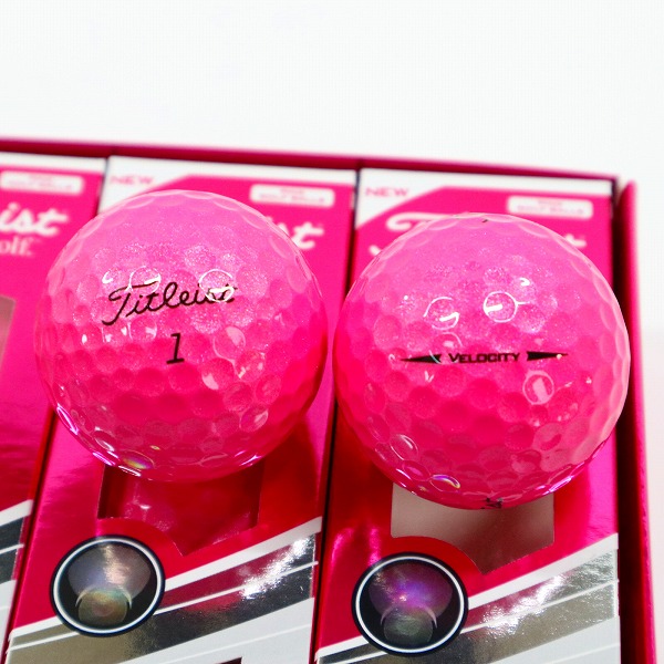 実際に弊社で買取させて頂いた【未使用】Titleist/タイトリスト VELOCITY ベロシティ ピンク ゴルフボール 1ダースの画像 1枚目