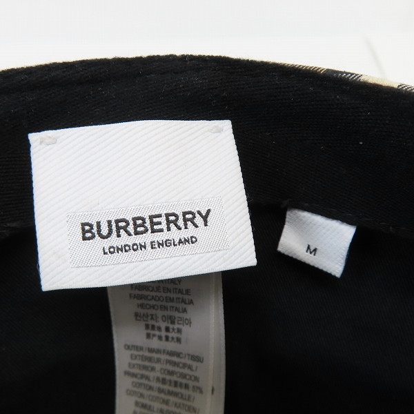 実際に弊社で買取させて頂いたBURBERRY/バーバリー ロゴアップリケ ヴィンテージチェック ベースボールキャップ 8026929/Mの画像 5枚目