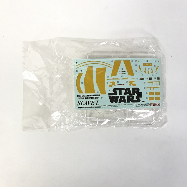実際に弊社で買取させて頂いた【未組立】FineMolds/ファインモールド 1/72 SLAVEⅠ/スレーブ1 ジャンゴフェットVer. STAR WARS/スターウォーズ プラモデルの画像 4枚目