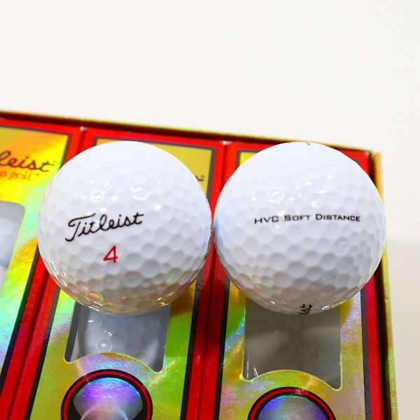実際に弊社で買取させて頂いた【未使用】Titleist/タイトリスト HVC SOFT DISTANCE ゴルフボール 1ダースの画像 1枚目