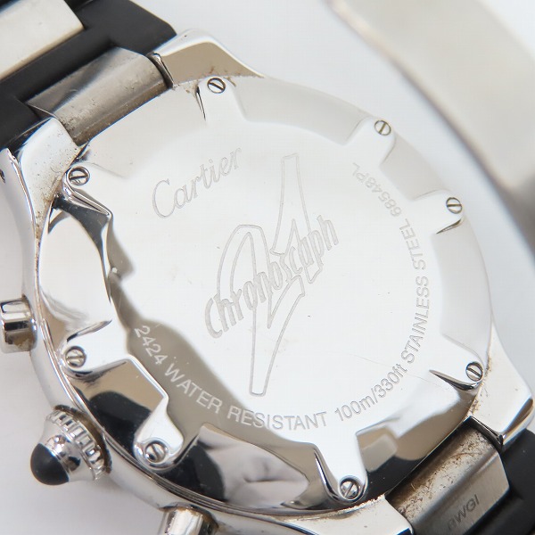 実際に弊社で買取させて頂いたCartier/カルティエ クロノスカフ マスト21 クロノグラフ W10125U2【動作未確認】の画像 5枚目