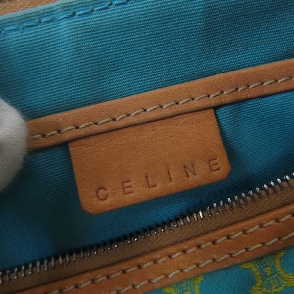 実際に弊社で買取させて頂いたCELINE/セリーヌ マカダム柄 キャンパス×レザー ハンドバッグ CE00/14の画像 4枚目