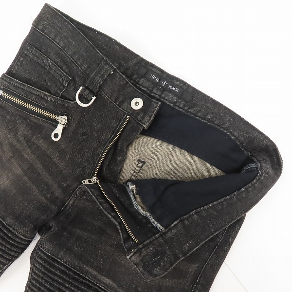 実際に弊社で買取させて頂いたNO ID./ノーアイディー ストレッチデニムライダーススキニーPT パンツ/バイカーパンツ 446035-444P/1の画像 2枚目