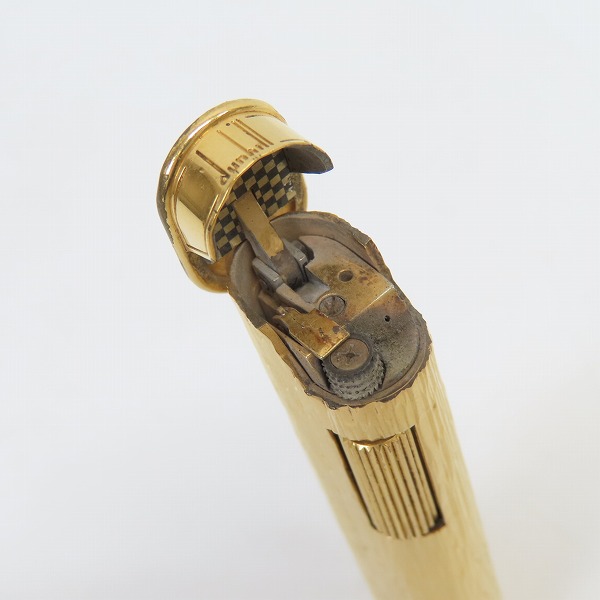 実際に弊社で買取させて頂いたdunhill/ダンヒル ガスライター サイドローラー ゴールドの画像 4枚目