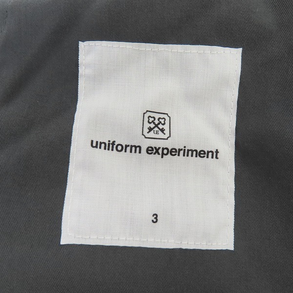 実際に弊社で買取させて頂いたuniform experiment/ユニフォームエクスペリメント ウール混 ノータックスラックスパンツ UE-200027/3の画像 3枚目