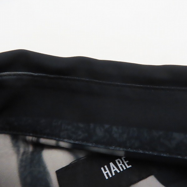 実際に弊社で買取させて頂いたHARE/ハレ フォトコラージュ 長袖シャツ ブラック  HA020036TO /Sの画像 4枚目