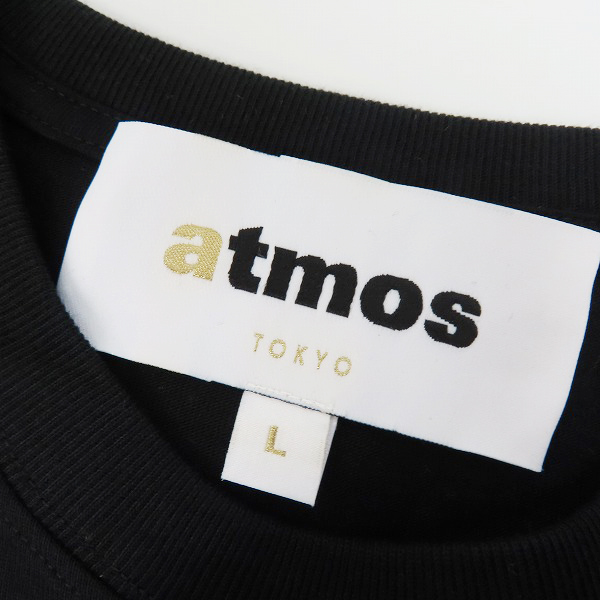 実際に弊社で買取させて頂いたatmos×DAVE WHITE/アトモス×デイブホワイト プリント/刺繍 Tシャツ ブラック/Lの画像 2枚目