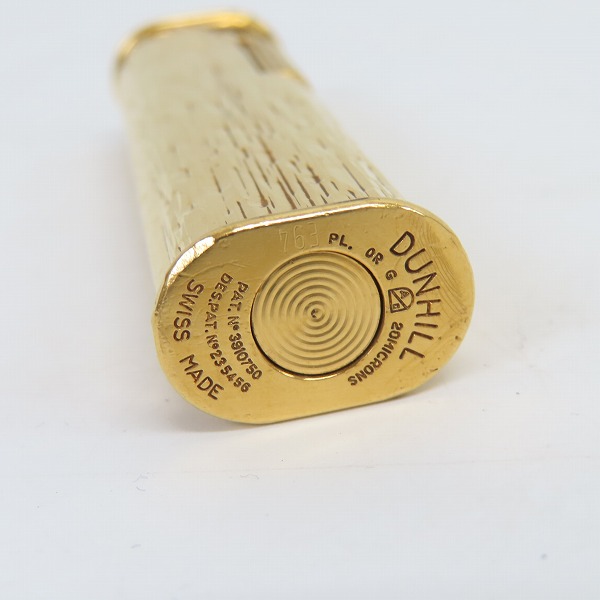 実際に弊社で買取させて頂いたdunhill/ダンヒル ガスライター サイドローラー ゴールドの画像 5枚目