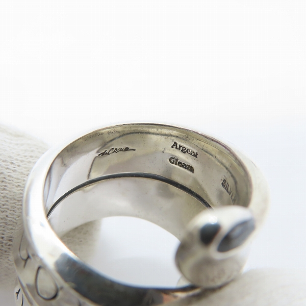 実際に弊社で買取させて頂いたCRIMIE/クライミー×Argent Gleam/アージェントグリーム RIBBONリング 16-19.5号の画像 6枚目