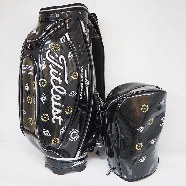 実際に弊社で買取させて頂いたTitleist/タイトリスト VOKEY DESIGN ボーケイ・デザイン 限定モデル CB4VW 9.5型 5分割キャディバッグ ブラックの画像 1枚目