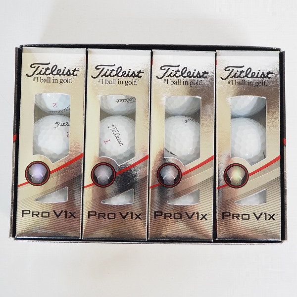 実際に弊社で買取させて頂いた【未使用/オウンネーム】TTitleist/タイトリスト PRO V1x ゴルフボール ホワイト 1ダース 