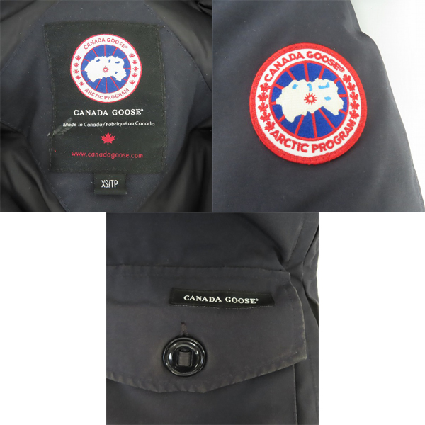 実際に弊社で買取させて頂いた【JPタグ】CANADA GOOSE/カナダグース B&Y ユナイテッドアローズ別注 LANGLEYラングレー ダウンコート 3346JM/XSの画像 3枚目