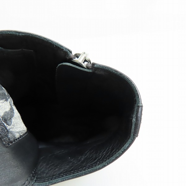 実際に弊社で買取させて頂いたRick Owens/リックオウエンス RAMONES ラモーンズ サイドジップ レザー スニーカー 43の画像 4枚目