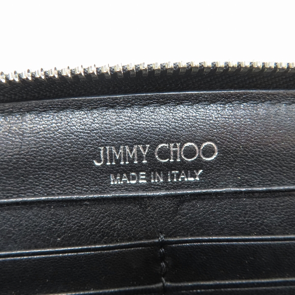 実際に弊社で買取させて頂いたJIMMY CHOO/ジミーチュウ フィリパ FILIPA-CST フィリパ スタースタッズ ラウンドファスナーロングウォレット/長財布の画像 4枚目