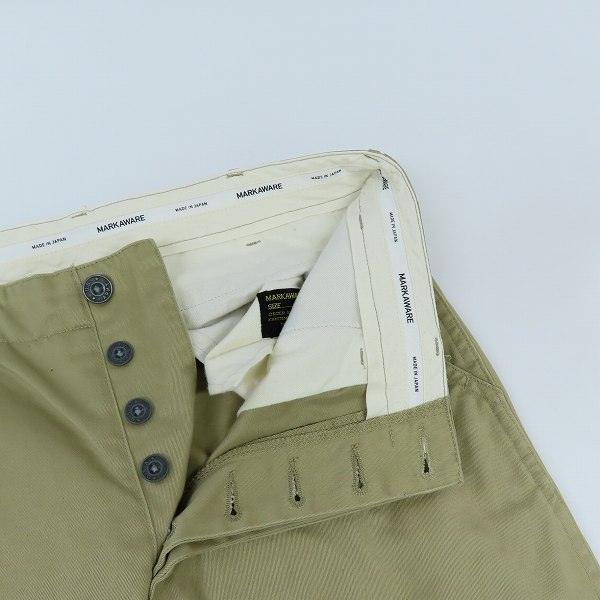 実際に弊社で買取させて頂いたMARKAWARE/マーカウェア ボタンフライ チノパンツ ASTD-10PT02C 2の画像 5枚目