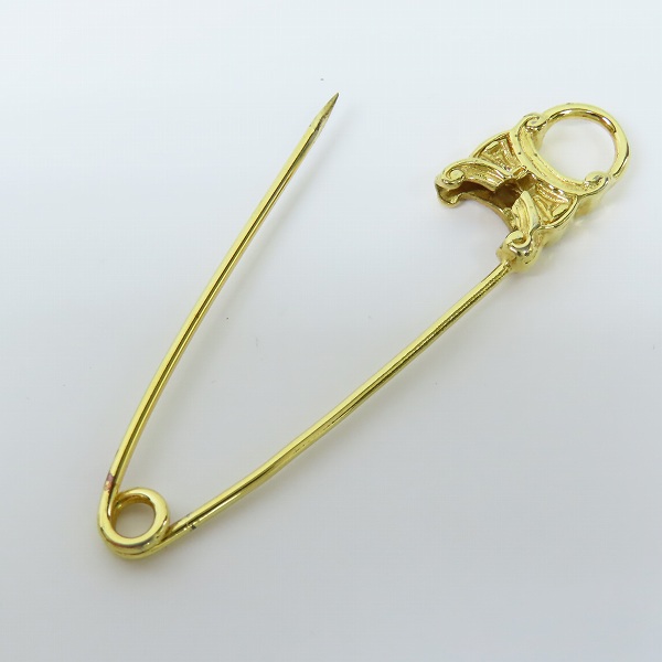 実際に弊社で買取させて頂いたCELINE/セリーヌ ロゴ 安全ピンバッジの画像 4枚目