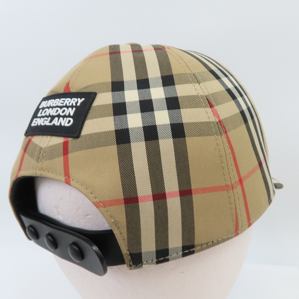 実際に弊社で買取させて頂いたBURBERRY/バーバリー ロゴアップリケ ヴィンテージチェック ベースボールキャップ 8026929/Mの画像 3枚目
