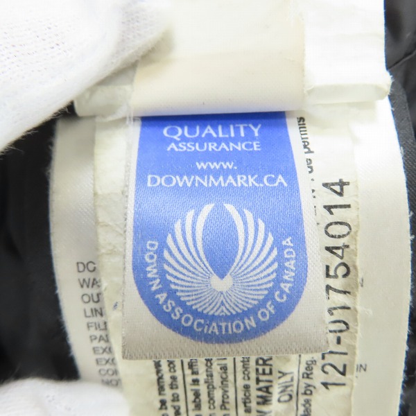 実際に弊社で買取させて頂いた【JPタグ】CANADA GOOSE/カナダグース B&Y ユナイテッドアローズ別注 LANGLEYラングレー ダウンコート 3346JM/XSの画像 6枚目