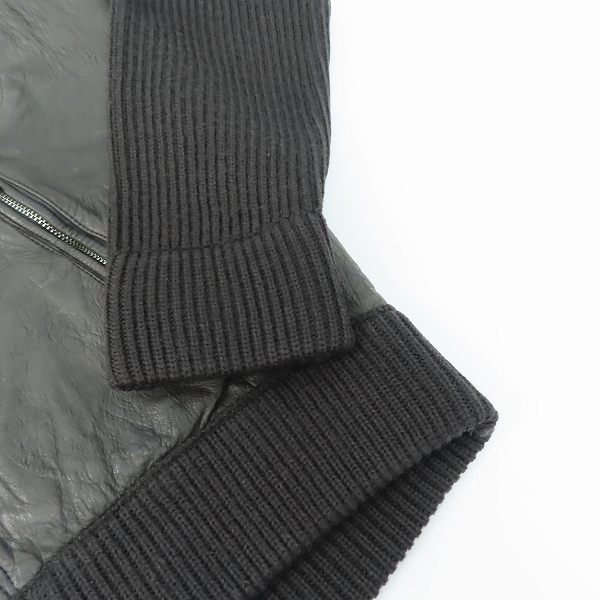 実際に弊社で買取させて頂いたC.P.COMPANY/シーピーカンパニー 牛革 レザー切替 ジップアップジャケット/2の画像 7枚目