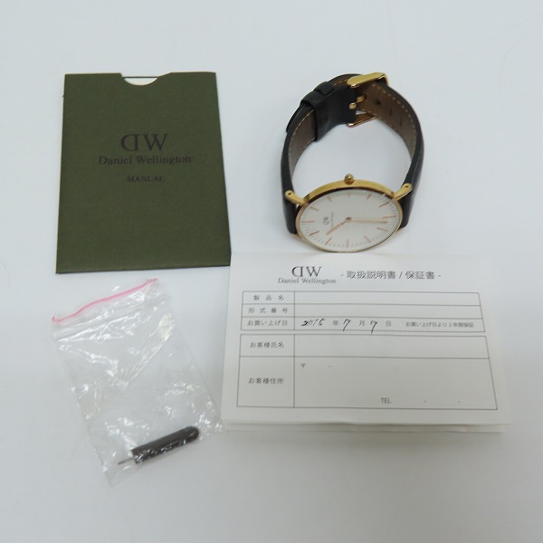 実際に弊社で買取させて頂いたDaniel Wellington/ダニエルウェリントン クオーツ腕時計 3ATM【動作未確認】の画像 6枚目