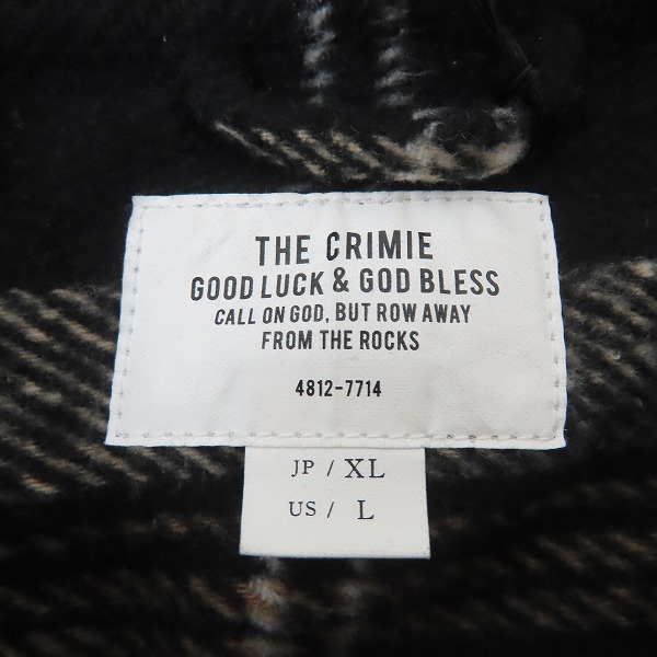 実際に弊社で買取させて頂いた【未使用】CRIMIE/クライミー 22-23AW GRUNGE CHECK LONG SLEEVE SHIRT ネルシャツ CR1-02B5-SL07/XLの画像 2枚目