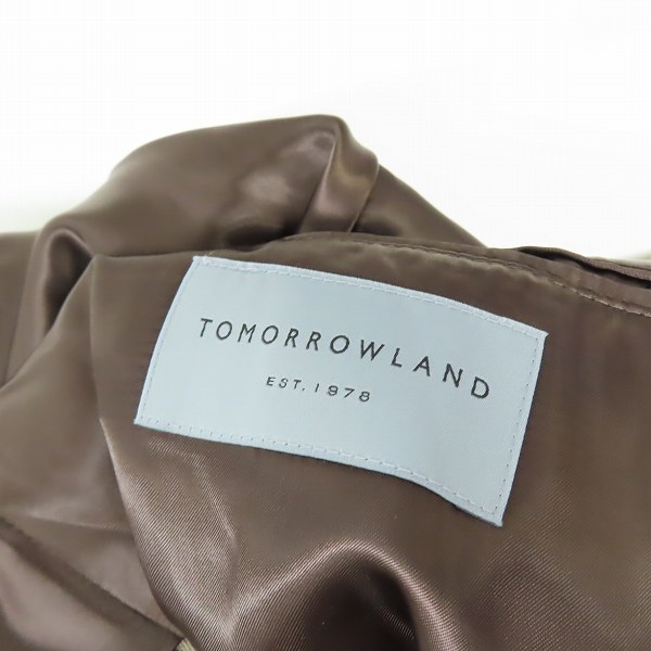 実際に弊社で買取させて頂いたTOMORROWLAND/トゥモローランド ウールレーヨンツイル ダブルブレステッド4Bジャケット セットアップ/Sの画像 2枚目