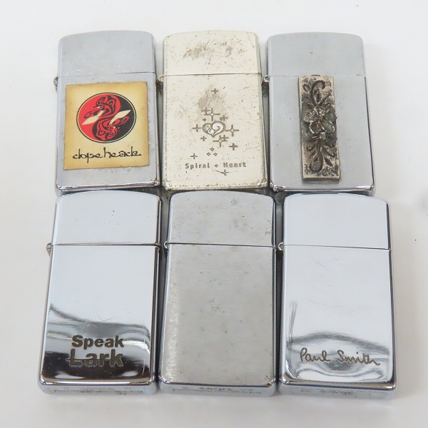 実際に弊社で買取させて頂いた【おまとめ品】ZIPPO/ジッポー スリム メタル貼り/Paul Smith/Lark等