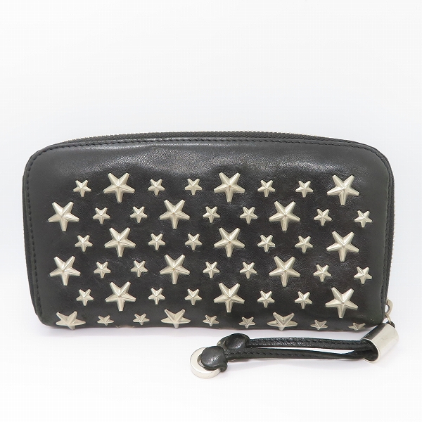 実際に弊社で買取させて頂いたJIMMY CHOO/ジミーチュウ フィリパ FILIPA-CST フィリパ スタースタッズ ラウンドファスナーロングウォレット/長財布の画像 1枚目