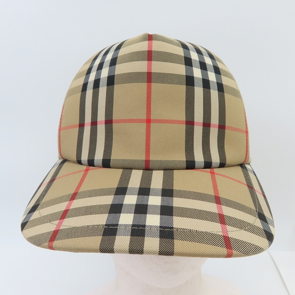 実際に弊社で買取させて頂いたBURBERRY/バーバリー ロゴアップリケ ヴィンテージチェック ベースボールキャップ 8026929/Mの画像 1枚目