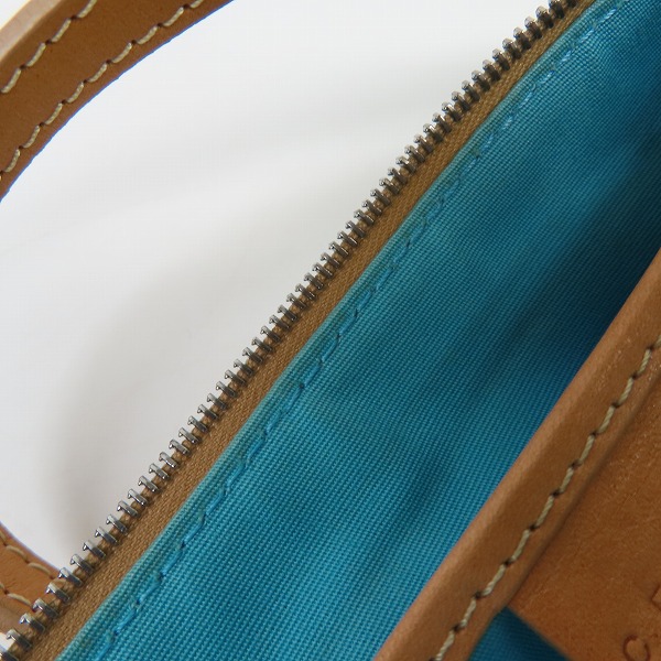 実際に弊社で買取させて頂いたCELINE/セリーヌ マカダム柄 キャンパス×レザー ハンドバッグ CE00/14の画像 8枚目