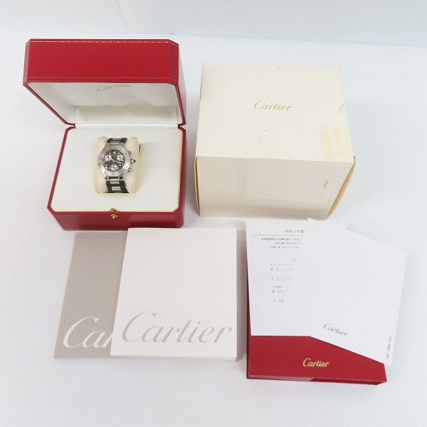 実際に弊社で買取させて頂いたCartier/カルティエ クロノスカフ マスト21 クロノグラフ W10125U2【動作未確認】の画像 9枚目