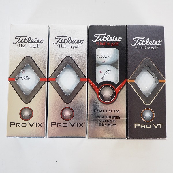 実際に弊社で買取させて頂いた【未使用/オウンネーム】TTitleist/タイトリスト PRO V1・V1x ゴルフボール ホワイト  計1ダース