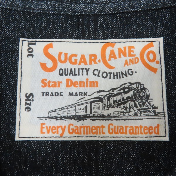 実際に弊社で買取させて頂いた【未使用】SUGAR CANE/シュガーケーン 9oz.BLACK COVERT WORK COAT ブラックコバート SC14373/42の画像 2枚目