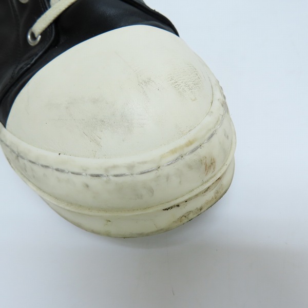 実際に弊社で買取させて頂いたRick Owens/リックオウエンス RAMONES ラモーンズ サイドジップ レザー スニーカー 43の画像 7枚目