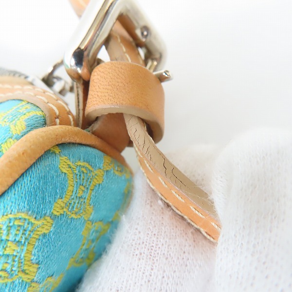 実際に弊社で買取させて頂いたCELINE/セリーヌ マカダム柄 キャンパス×レザー ハンドバッグ CE00/14の画像 7枚目